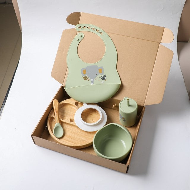 Ellie Bamboo Suction Feeding Set – Eco-Friendly & Safe for Mess-Free Mealtime