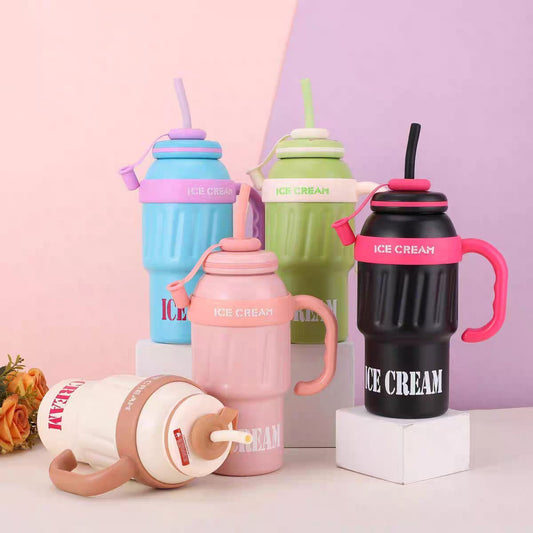 CoolSip Stainless Steel Vacuum Tumbler with Handle, Straw & Lid