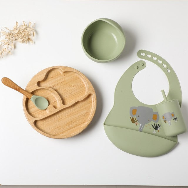 Ellie Bamboo Suction Feeding Set – Eco-Friendly & Safe for Mess-Free Mealtime